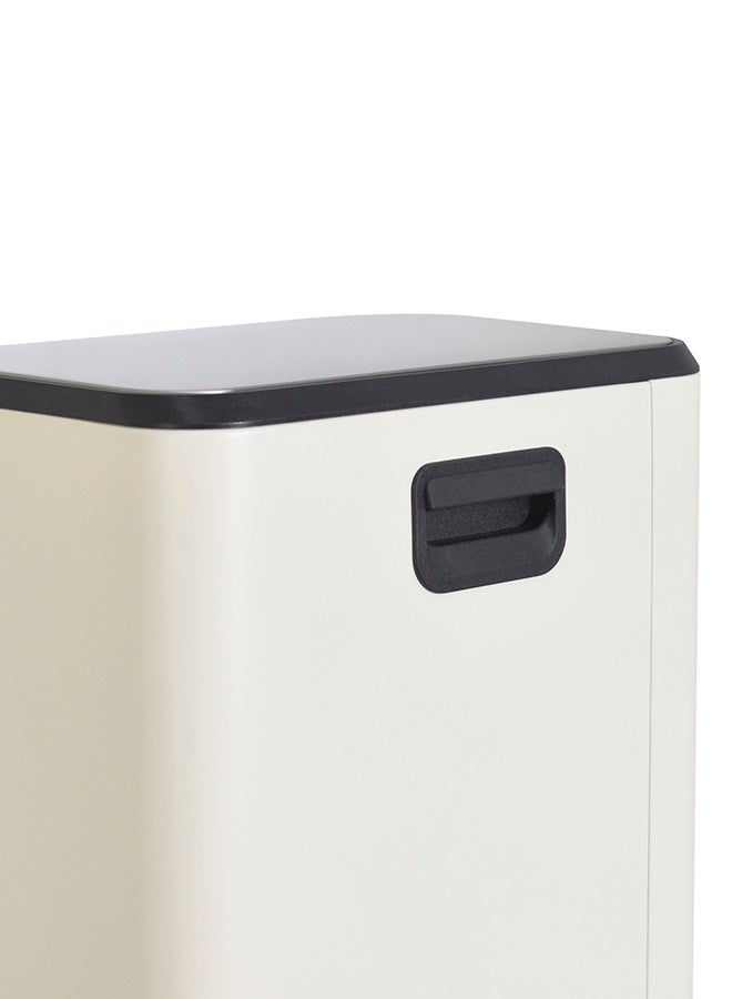 ايست من نون سلة مهملات بغطاء مطلي بودرة سعة 12 لتر مع وظيفة البقاء مفتوح، 44.8 سم طول × 34.1 سم عرض × 61.2 سم ارتفاع، كريمي - Image 5